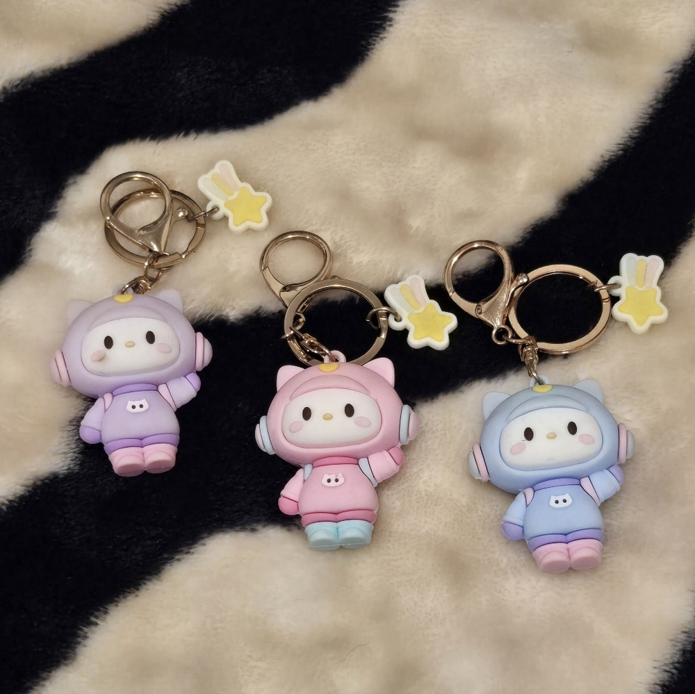 Kawaii Style Astronaut Keychain